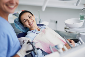 Patient in Boerne talking to dentist about cosmetic dentistry