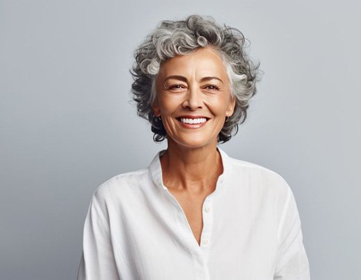 Portrait of senior woman with a beautiful smile